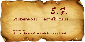 Stubenvoll Fabrícius névjegykártya